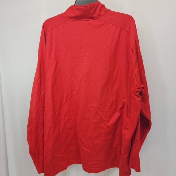 Nike Size XXL Ohio State Long-Sleeve Quarter 1/4 Zip Pullover Sweatshirt Red Q10 - Picture 2 of 7